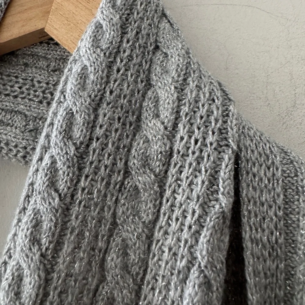 Talbots Gray‎ Super Soft Cable Knit Scarf